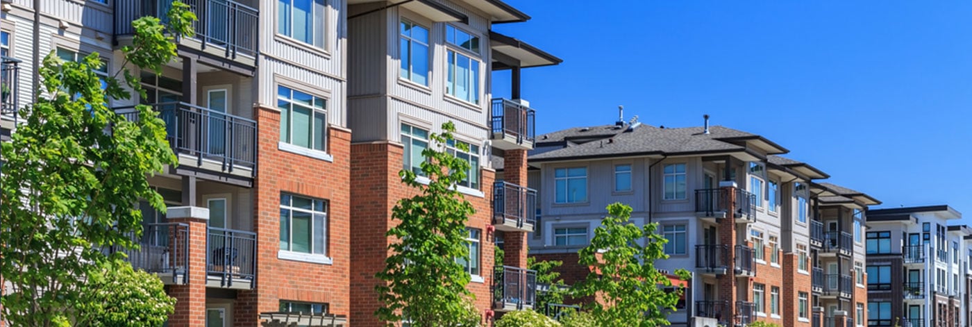 Condos with brick walls